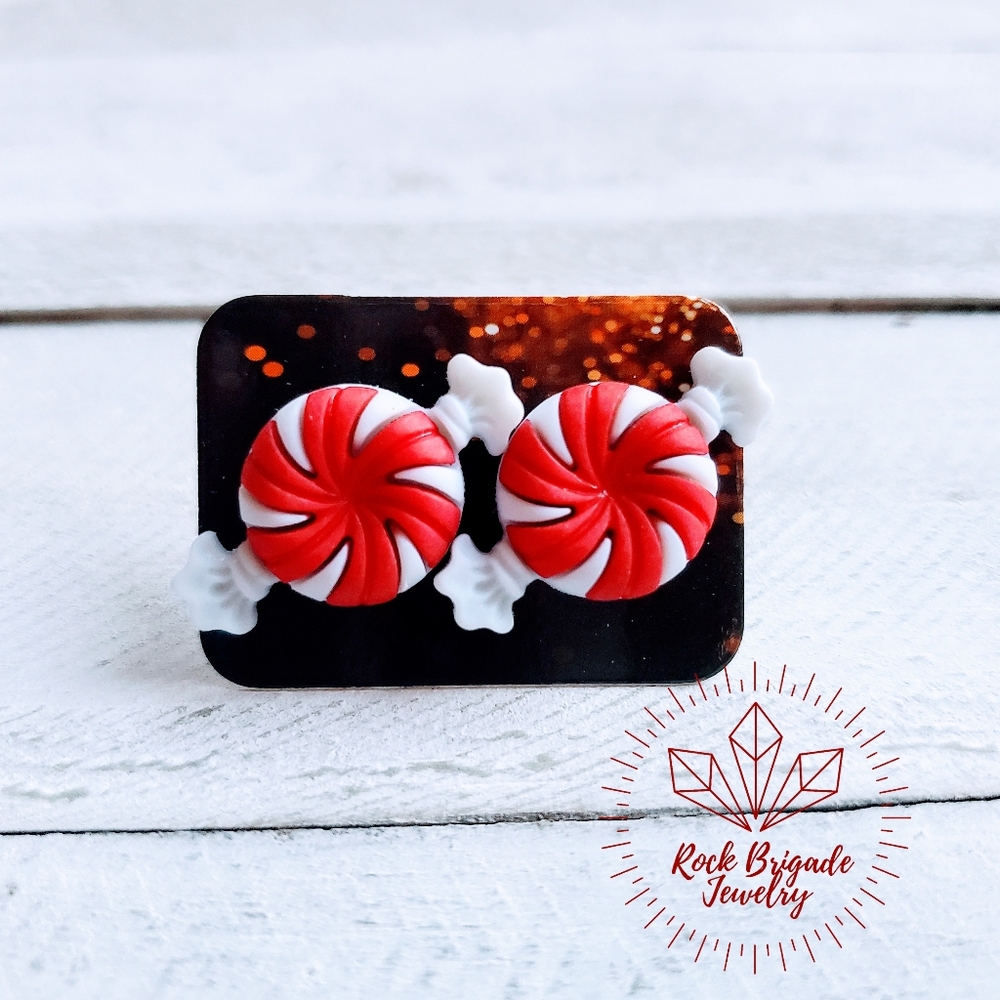 Christmas Candy Studs Nickel free earrings Hypoallergenic earrings